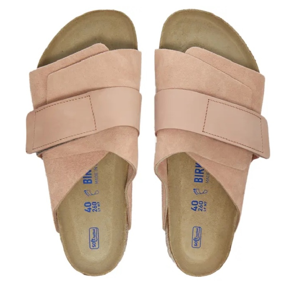 BIRKENSTOCK GERMANY SOFT FOOTBED KYOTO UNISEX SZ 38 EU/ 7-7.5 US IN SOFT PINK - Picture 6 of 15